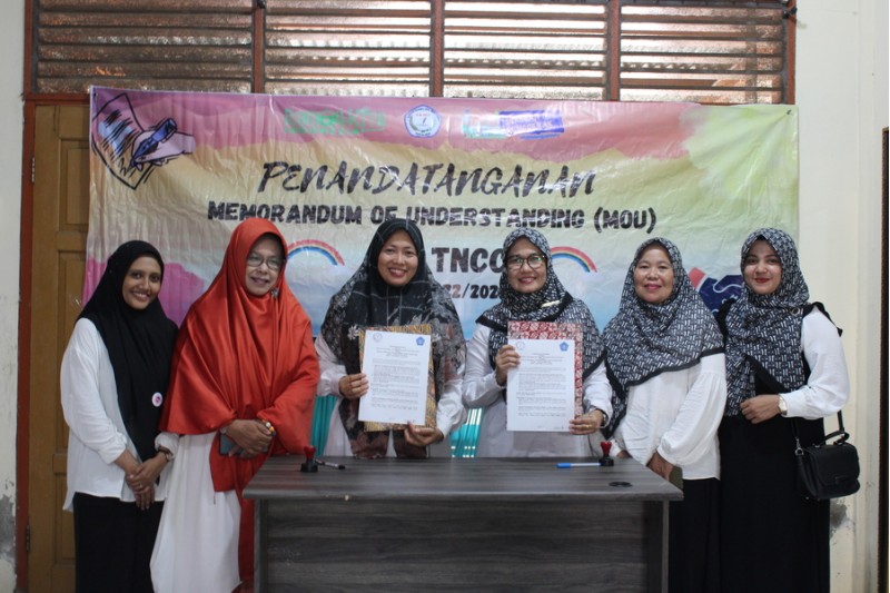 Penandatanganan MoU antara SLB TNCC dan SMPN 14 Banda Aceh untuk Penanganan Anak Berkebutuhan Khusus (ABK)
